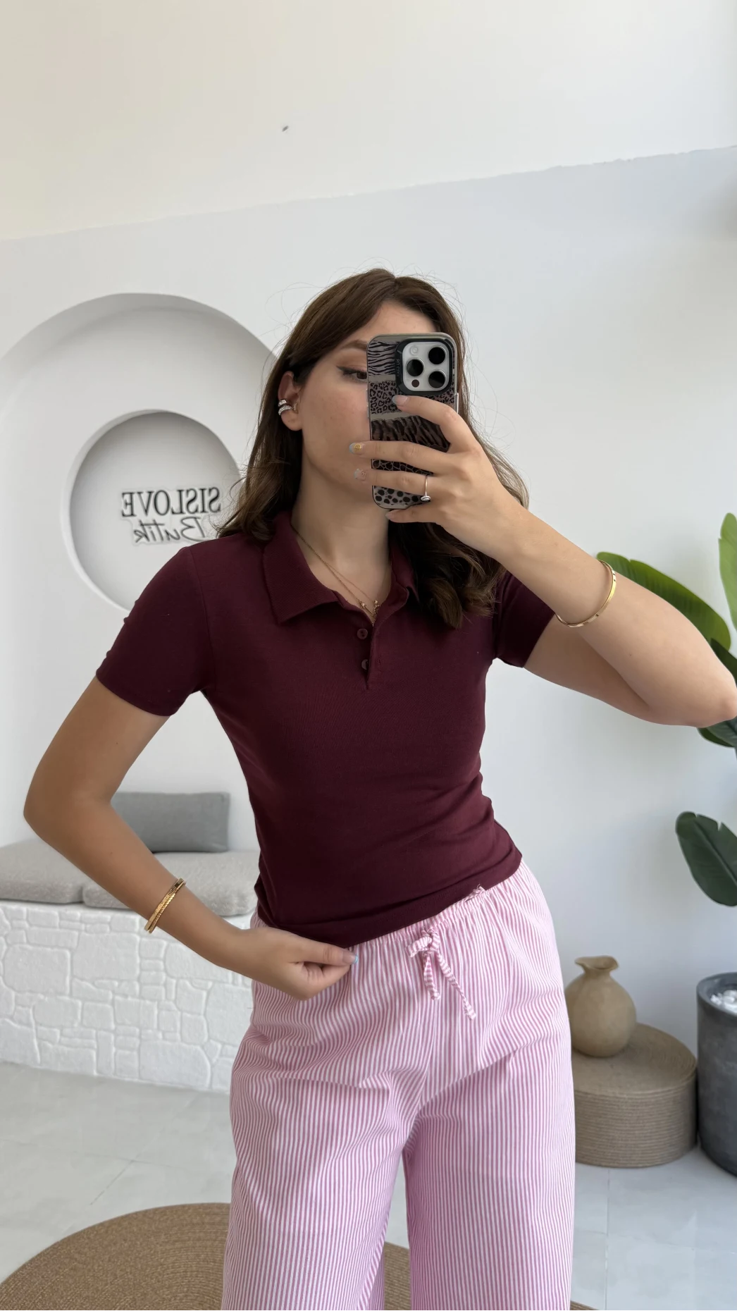 Sugar Polo Yaka Kısa T-shirt - Bordo