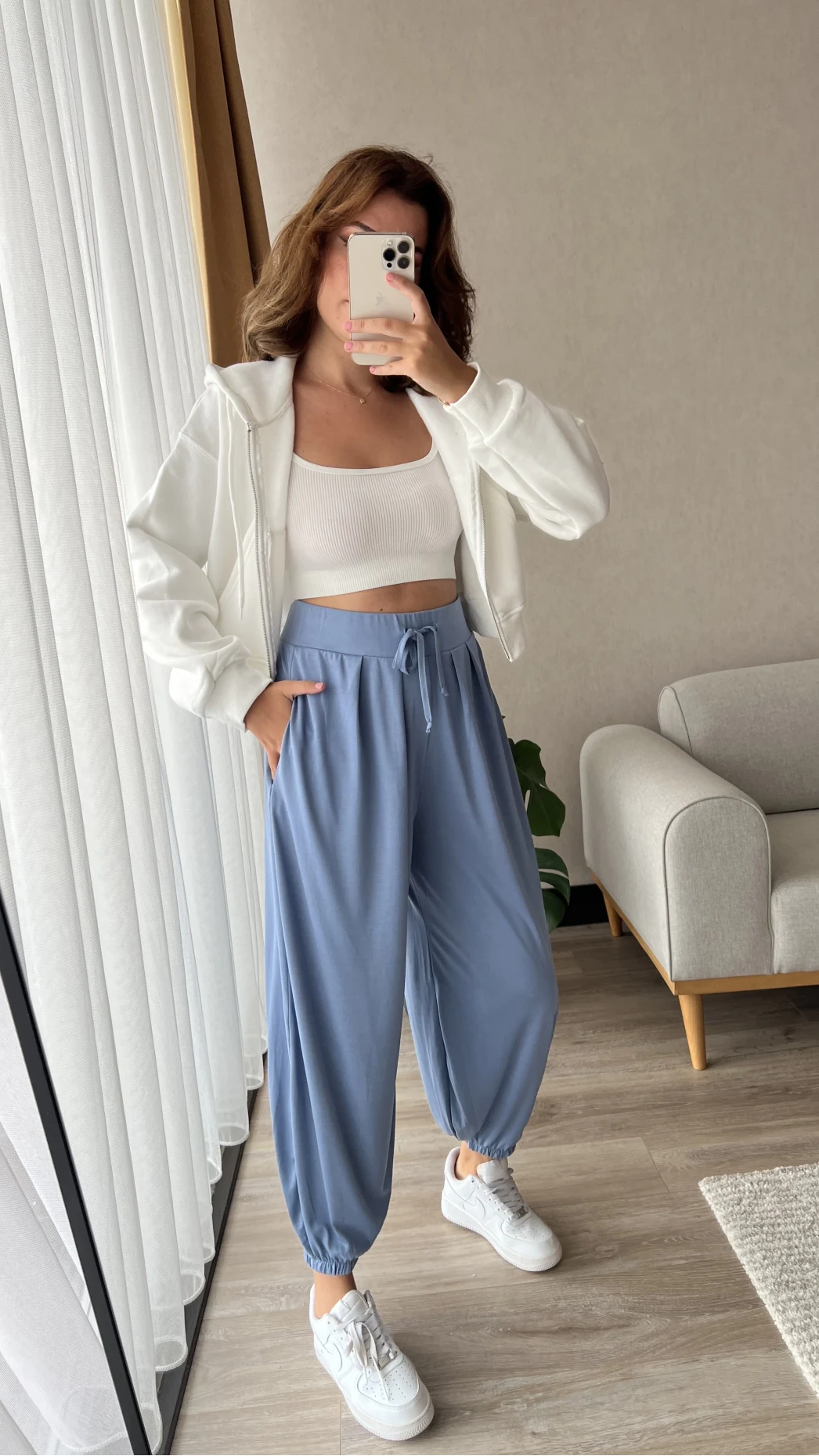 Suprame Modal Kumaş Şalvar İndigo Mavisi