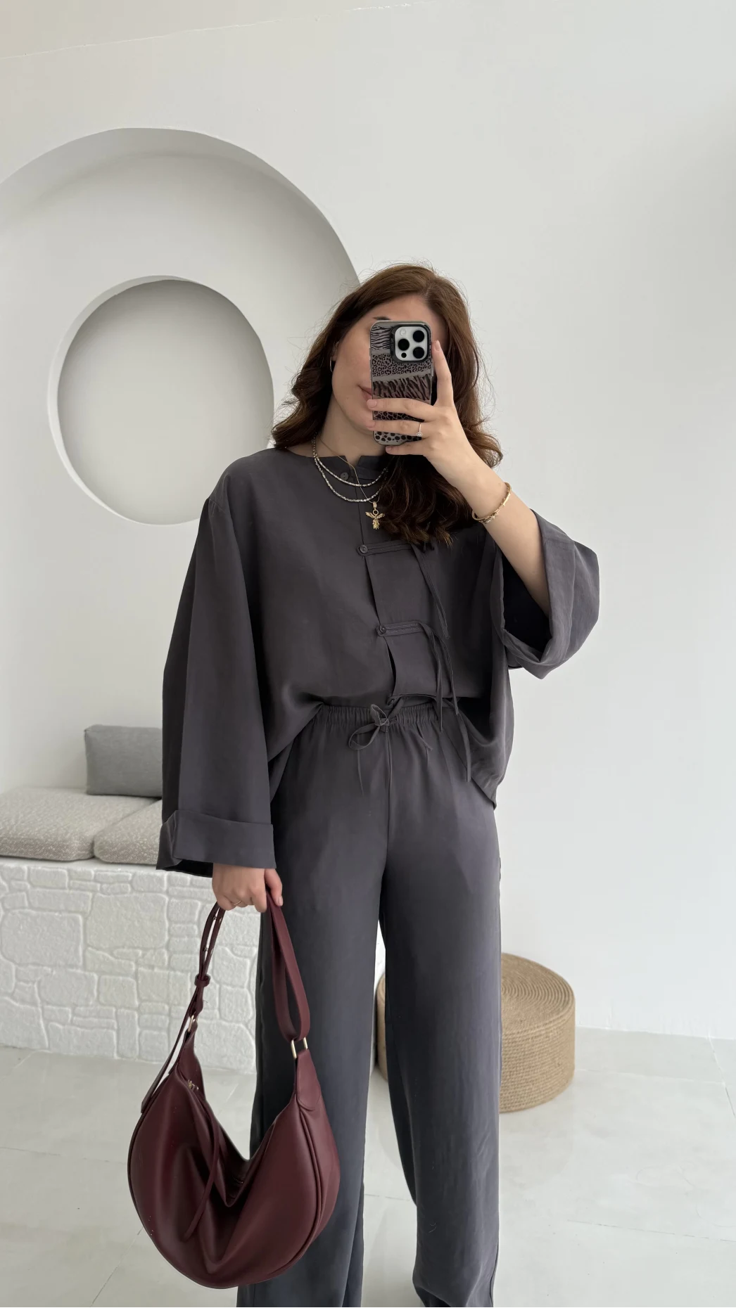 Takım Bennet Serisi Modal Kumaş Antrasit