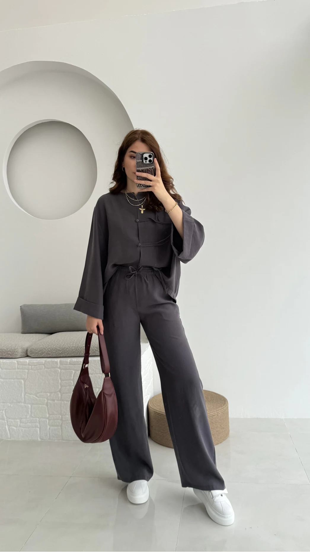 Takım Bennet Serisi Modal Kumaş Antrasit