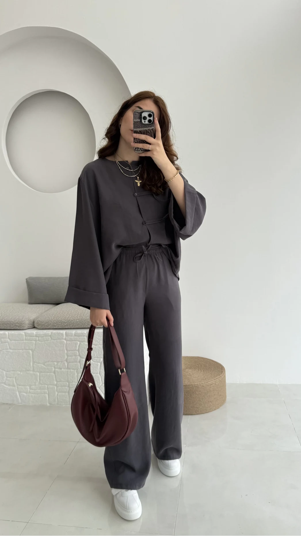 Takım Bennet Serisi Modal Kumaş Antrasit