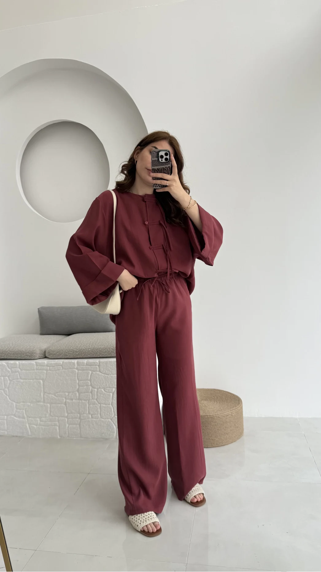 Takım Bennet Serisi Modal Kumaş Bordo