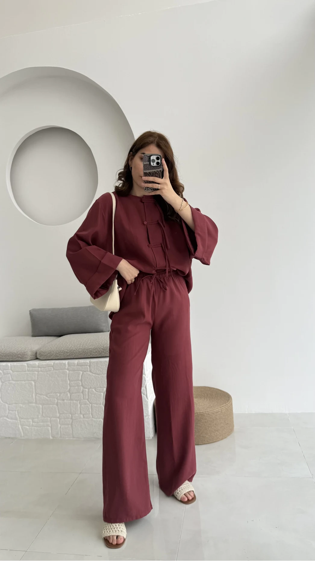 Takım Bennet Serisi Modal Kumaş Bordo