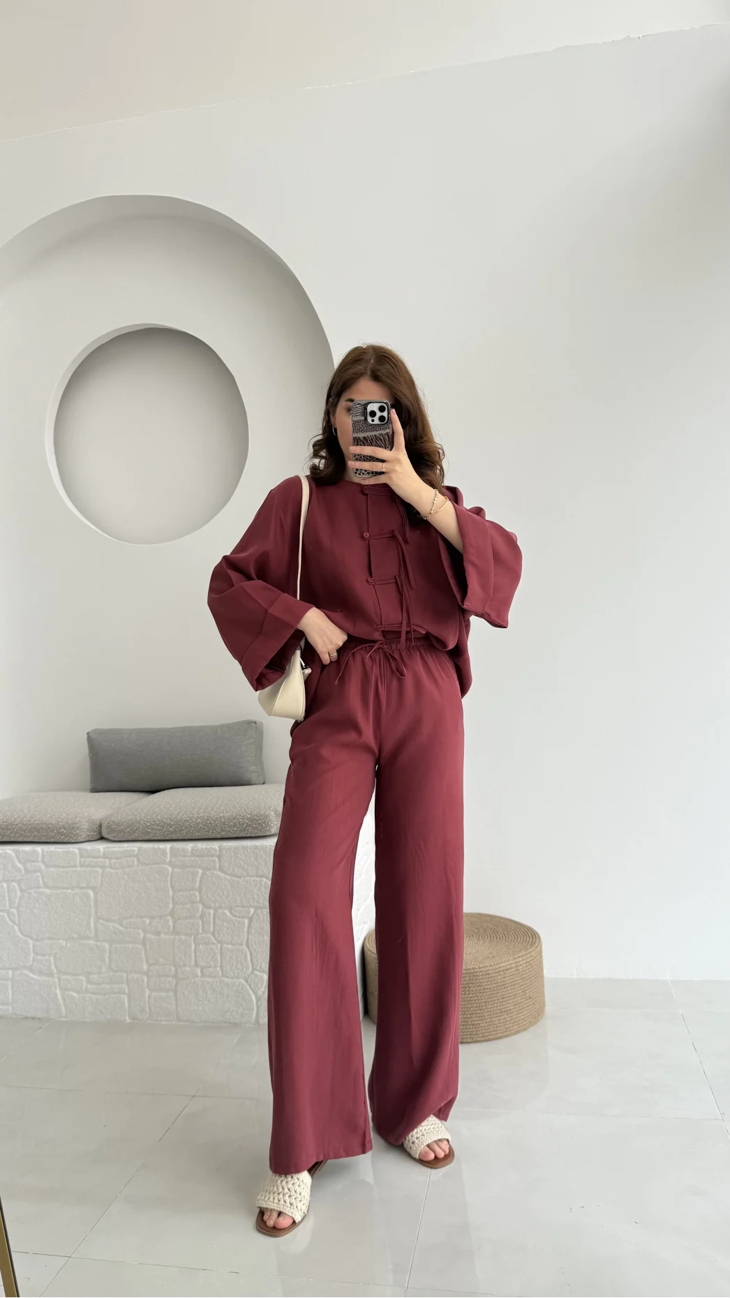 Takım Bennet Serisi Modal Kumaş Bordo