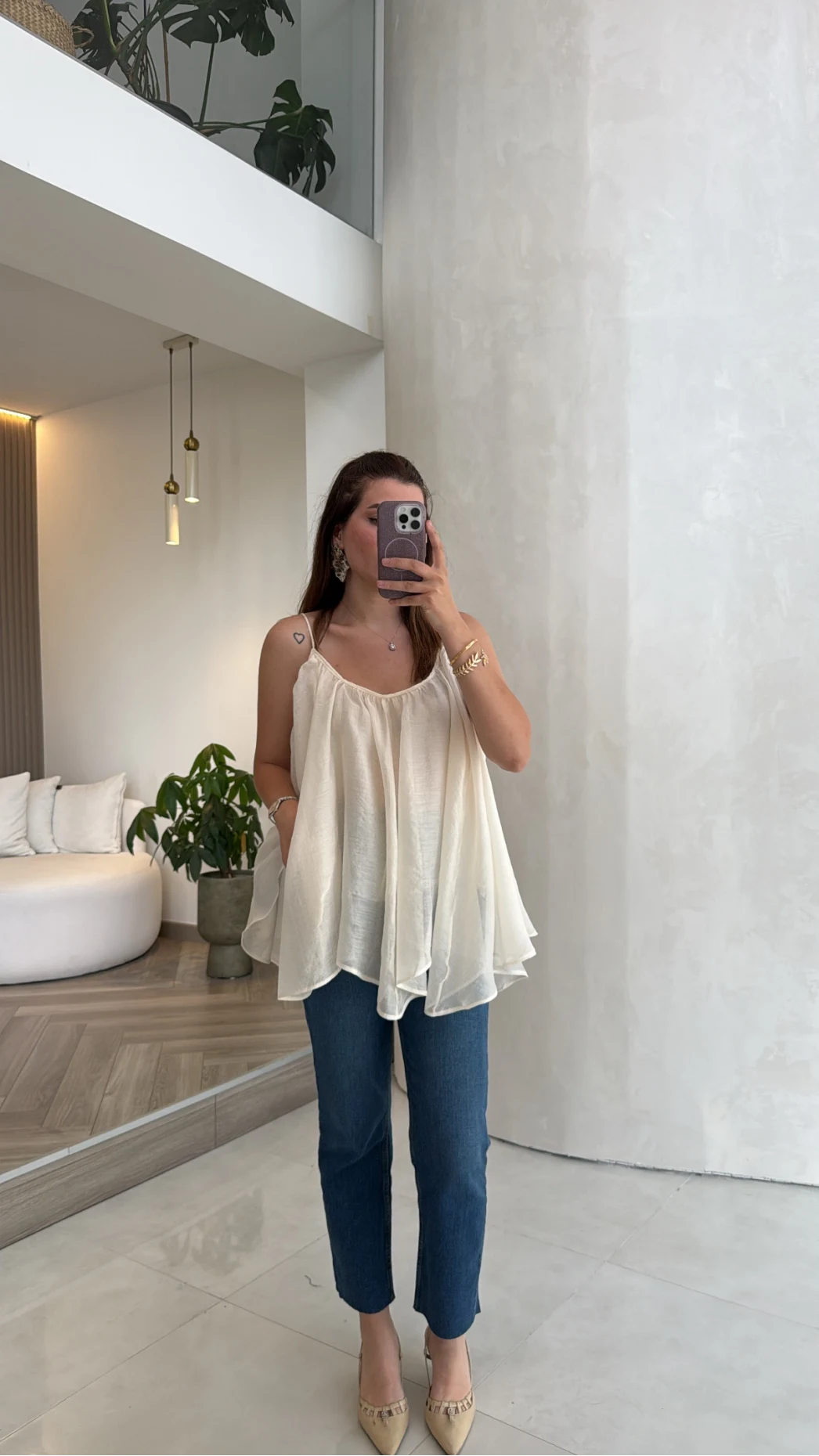 Taş Askılı Pelerin Bluz - Kod: 5090