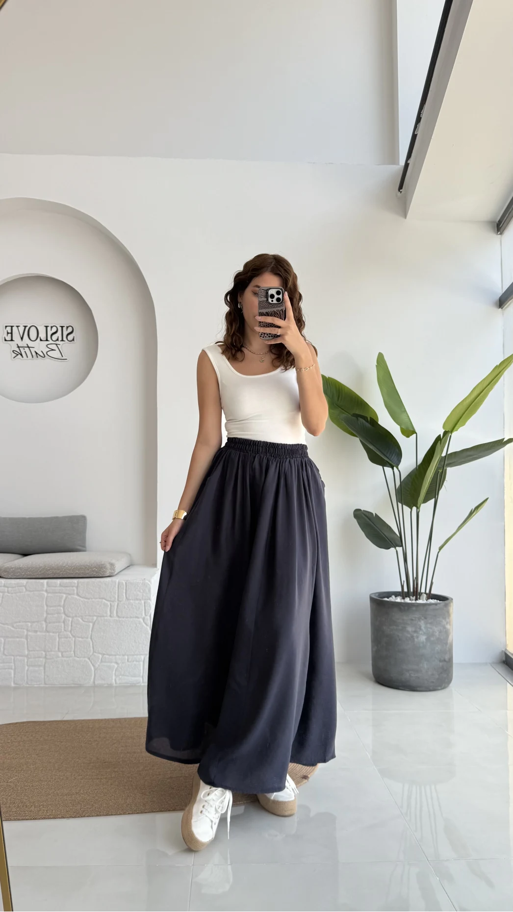 Tensel Modal Cepli Etek Füme - 5002