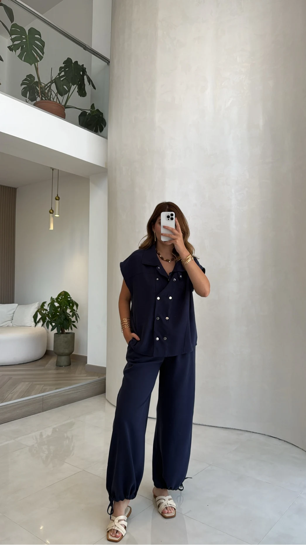 Tensel Çıtçıtlı Takım - Lacivert - Kod: 4160