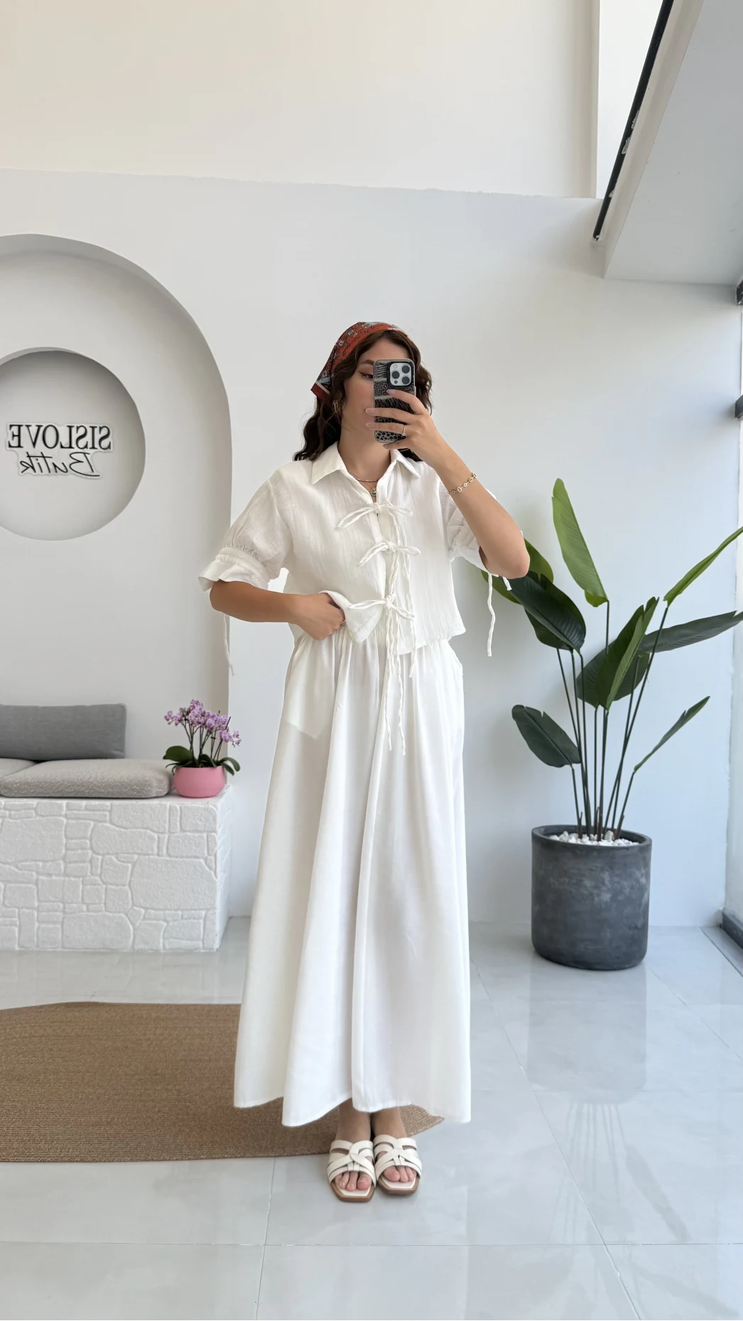 Tensel Modal Cepli Etek Kırık Beyaz - 5002