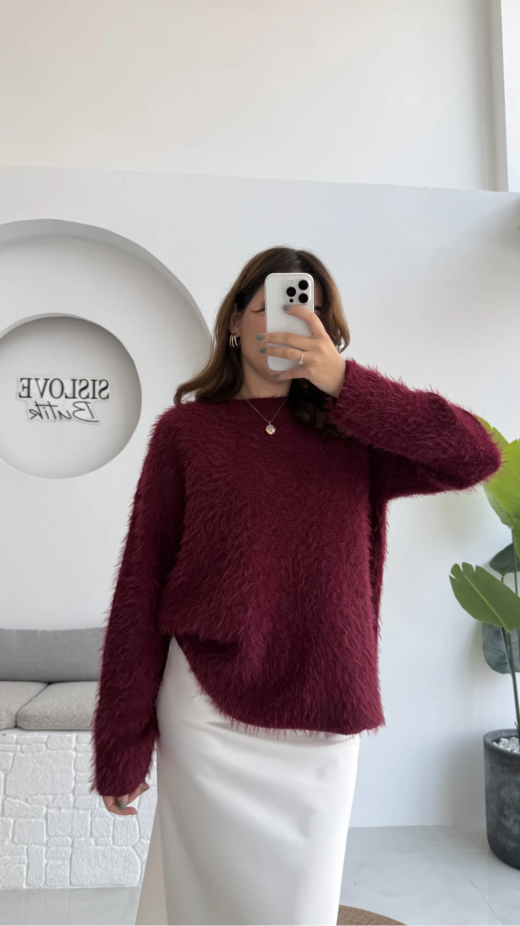 Tina Sakallı Yumoş Kazak - Bordo - Kod: 25503