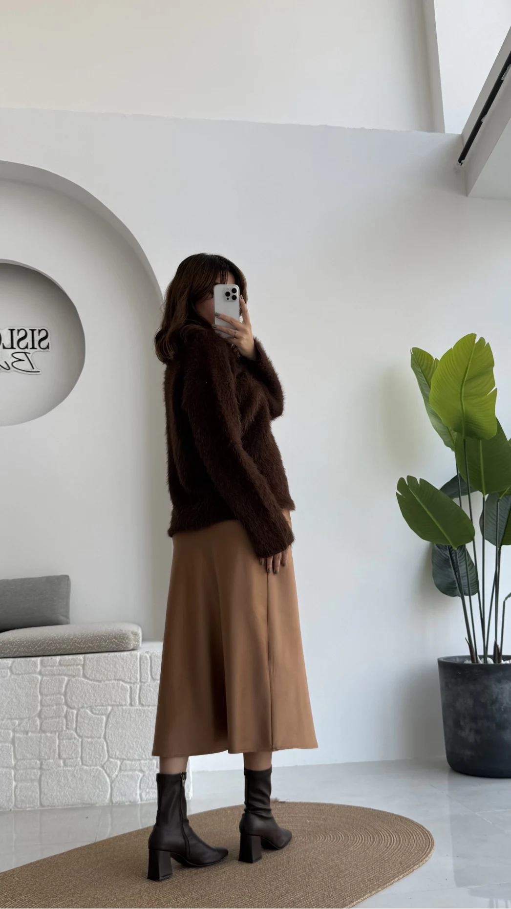 Tina Sakallı Yumoş Kazak - Kahverengi - Kod: 25503