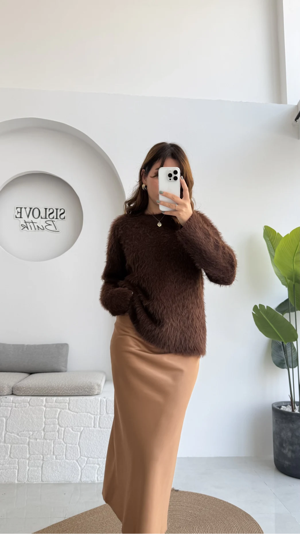 Tina Sakallı Yumoş Kazak - Kahverengi - Kod: 25503