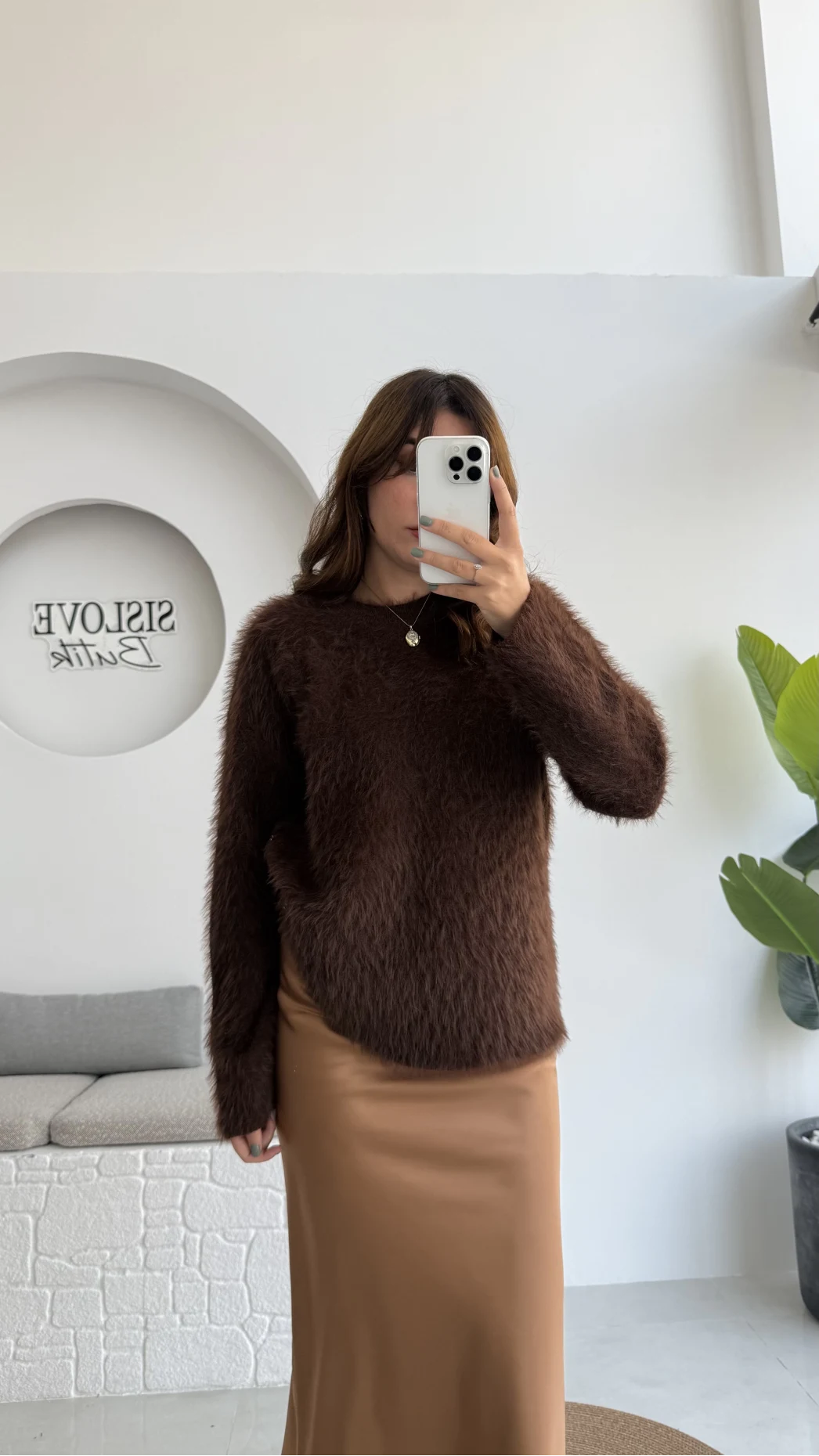 Tina Sakallı Yumoş Kazak - Kahverengi - Kod: 25503