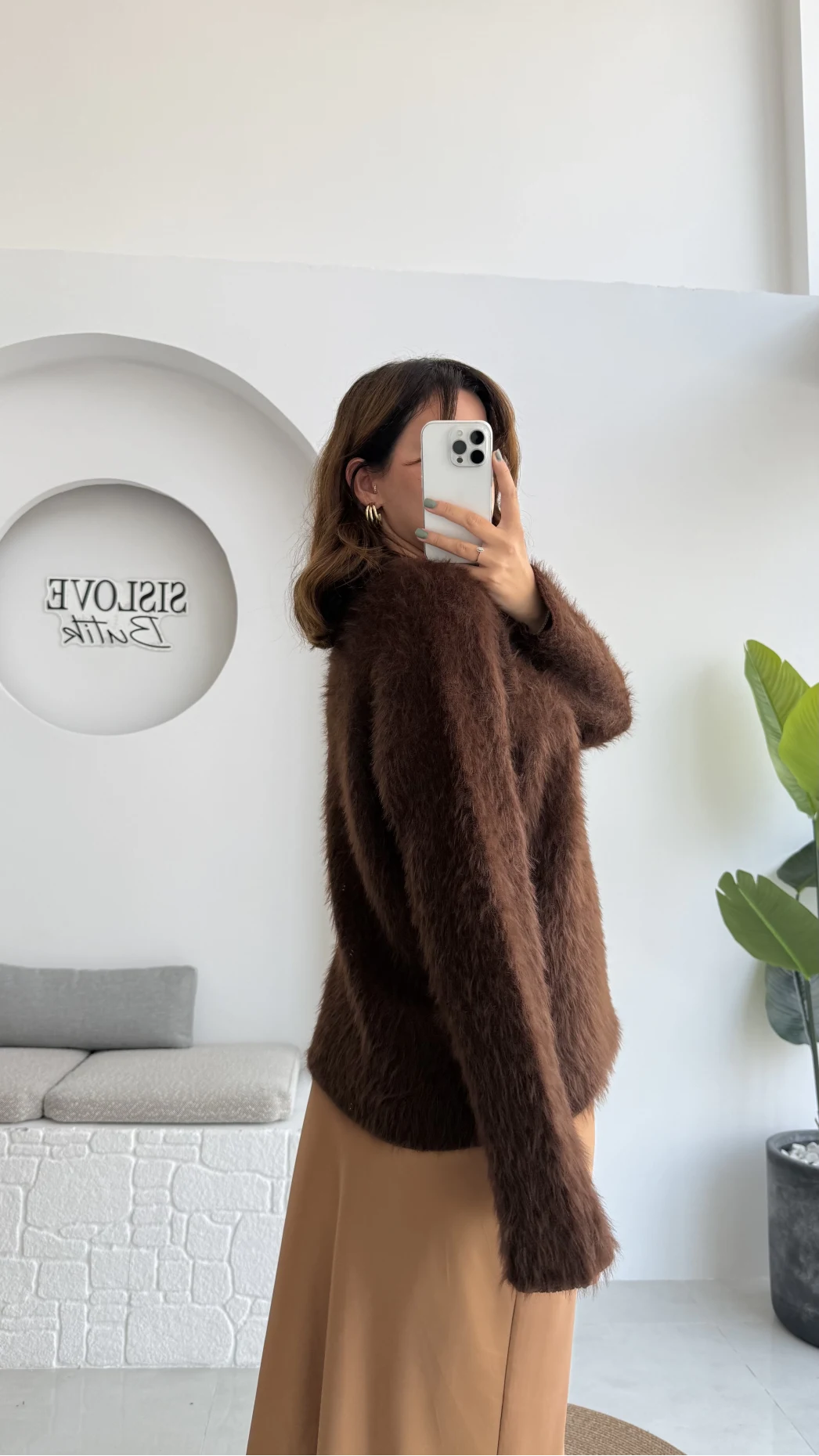 Tina Sakallı Yumoş Kazak - Kahverengi - Kod: 25503