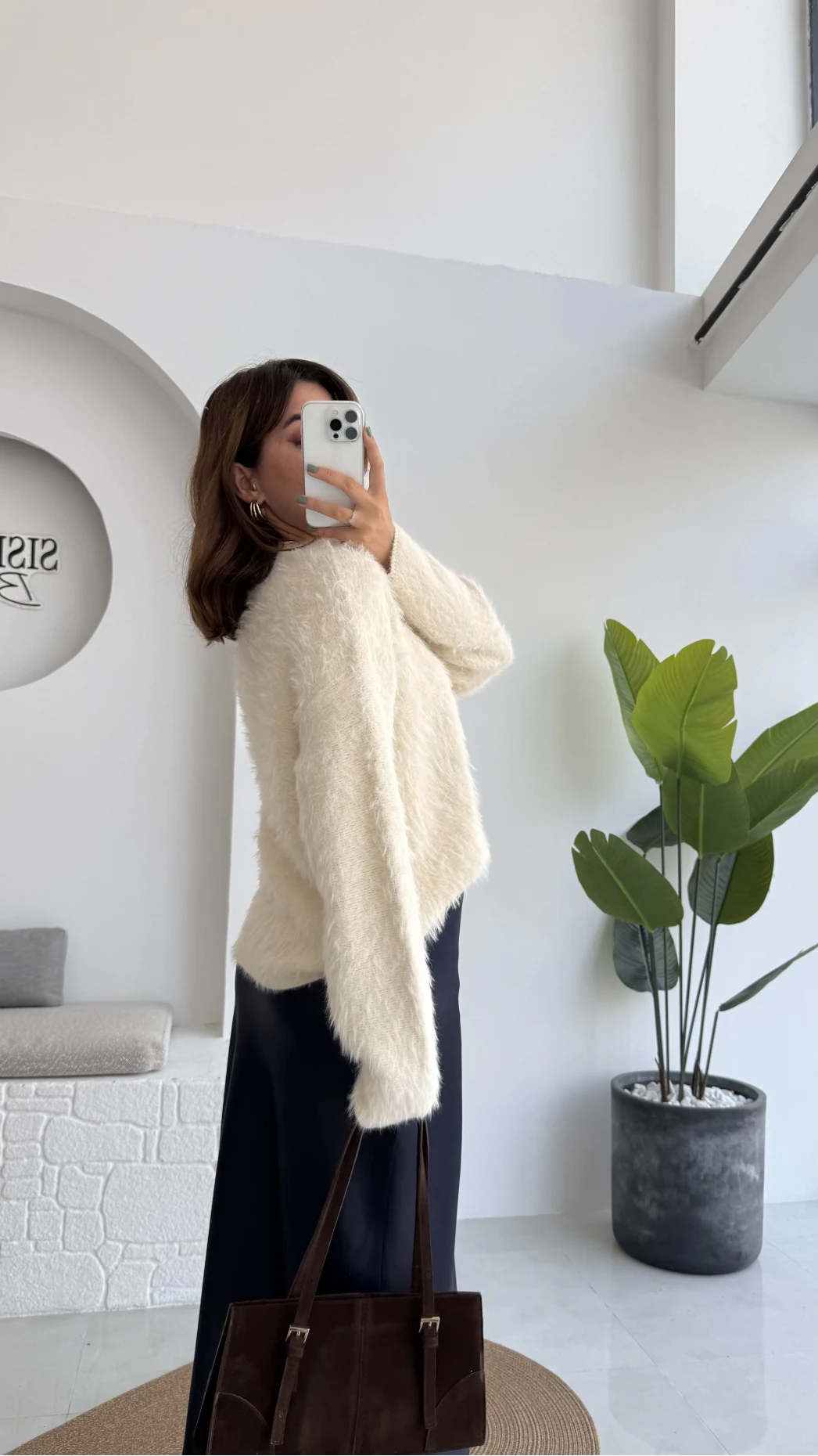 Tina Sakallı Yumoş Kazak - Krem - Kod: 25503