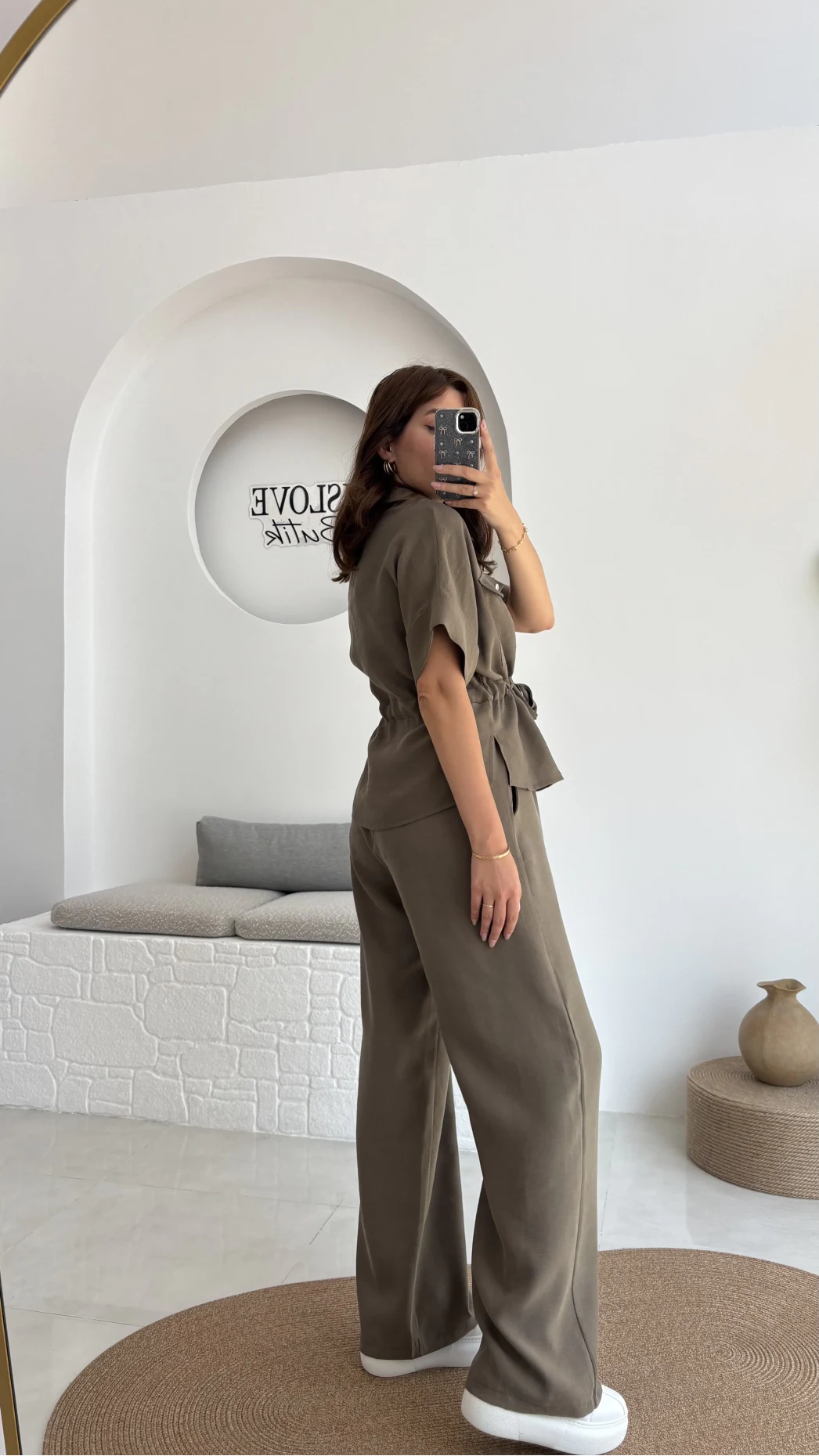 Tokyo Fermuarlı Gömlek Pantolon Takım - Haki