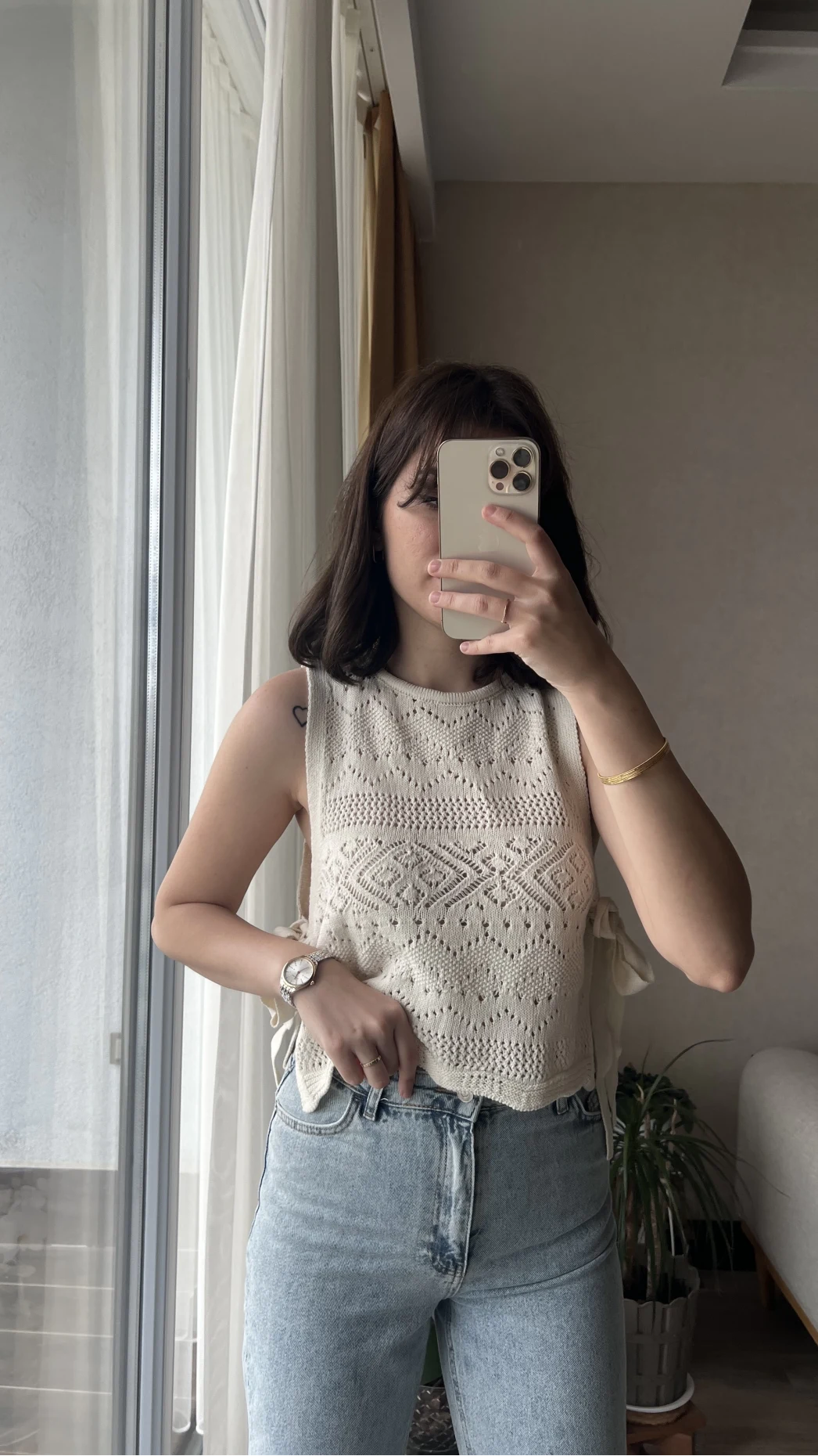 Triko Yanları Bağlamalı Bluz