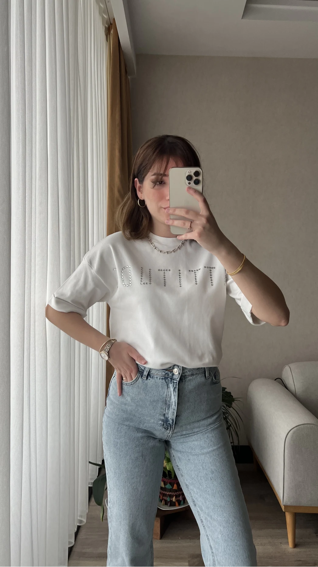 Twst Beyaz T-Shirt