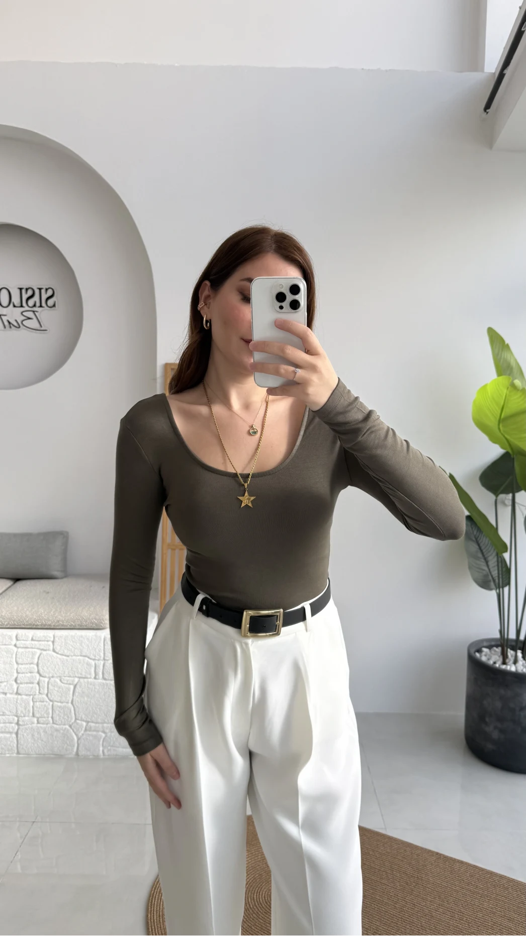 U Yaka Oys Uzun Kol Body - Haki