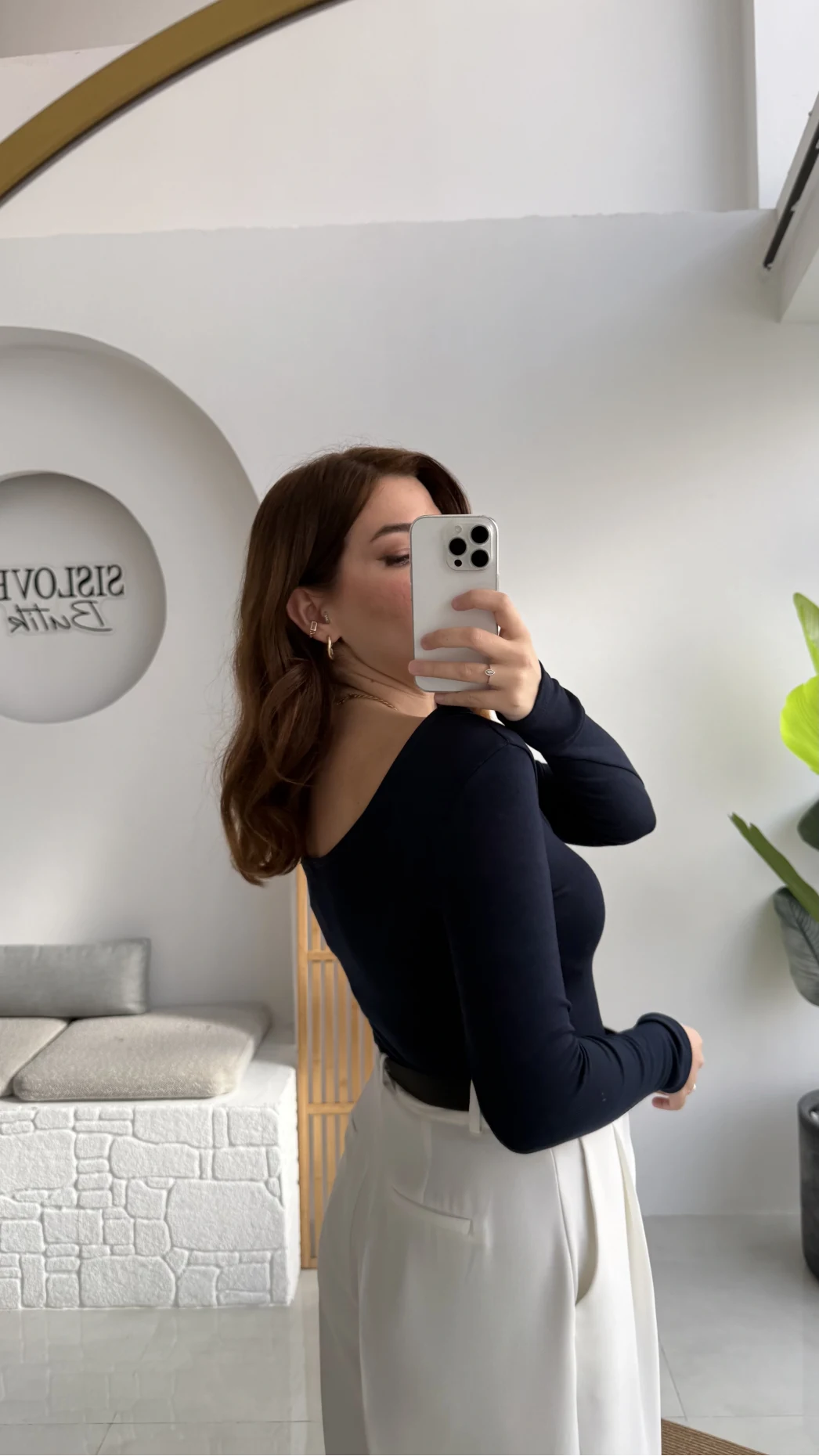 U Yaka Oys Uzun Kol Body - Lacivert