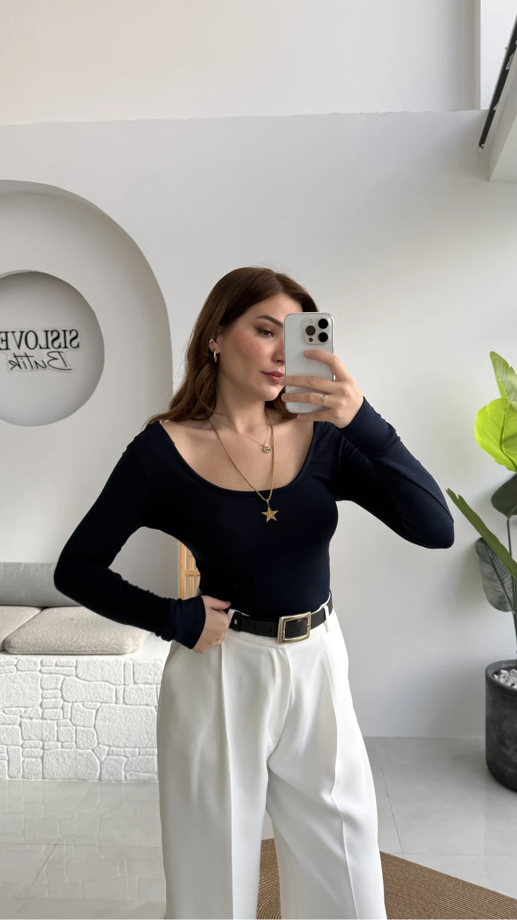 U Yaka Oys Uzun Kol Body - Lacivert