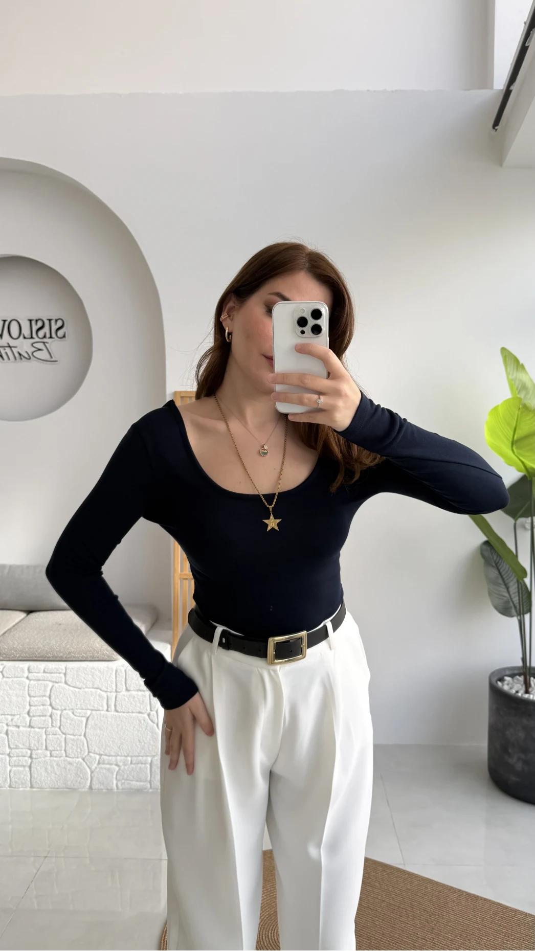 U Yaka Oys Uzun Kol Body - Lacivert