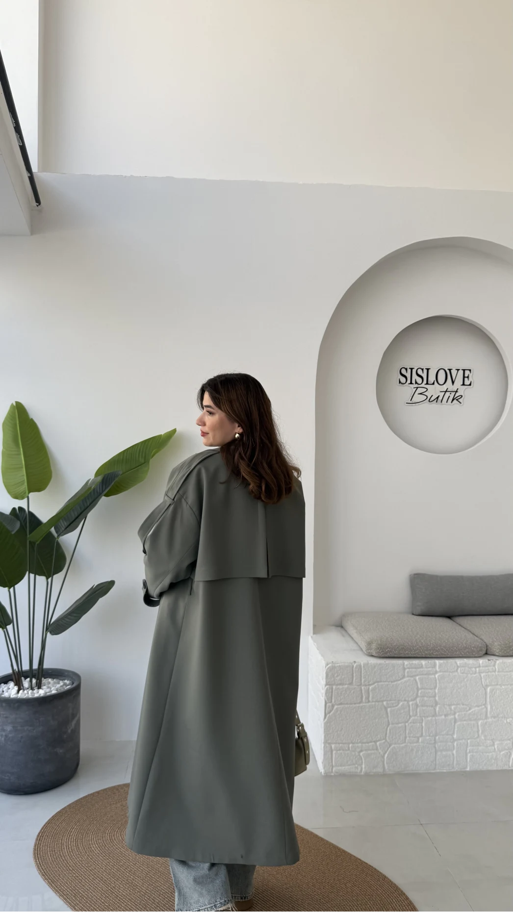 Ultra Premium Kuşaklı Trençkot - Haki - Kod: 9476