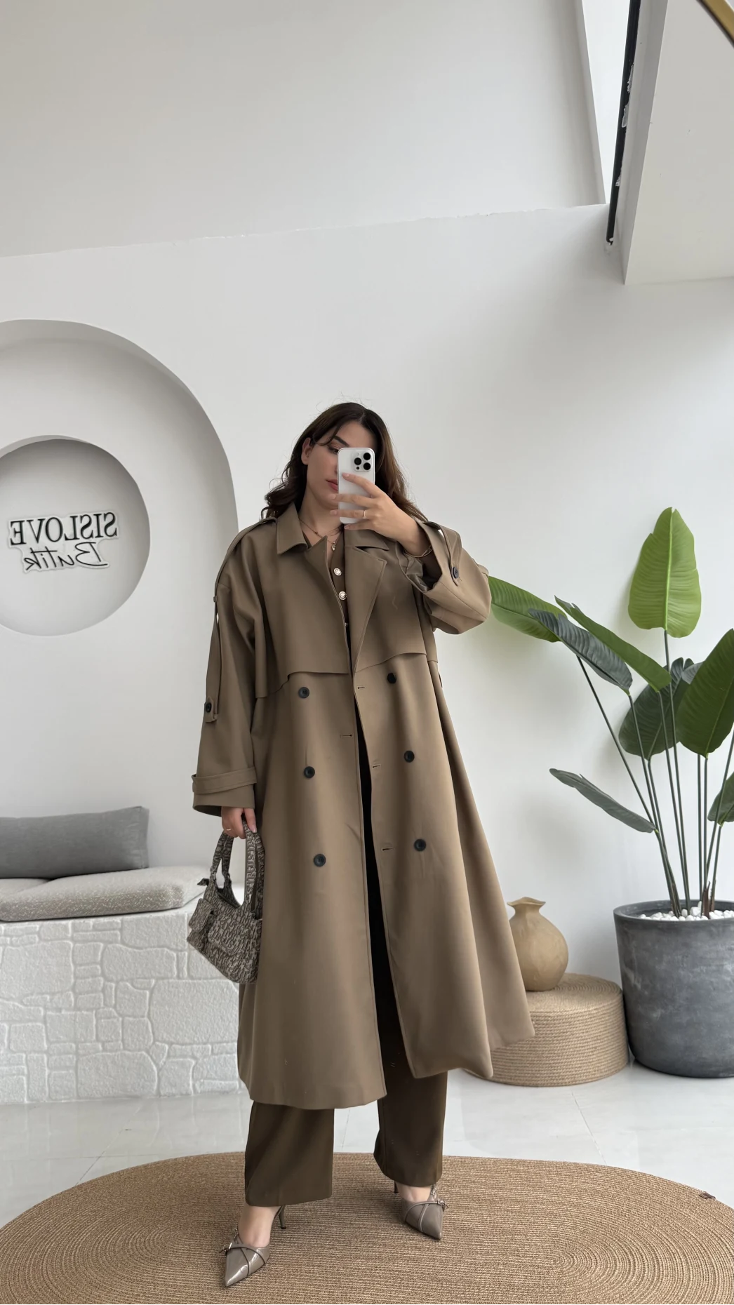 Ultra Premium Kuşaklı Trençkot - Karamel - Kod: 9476