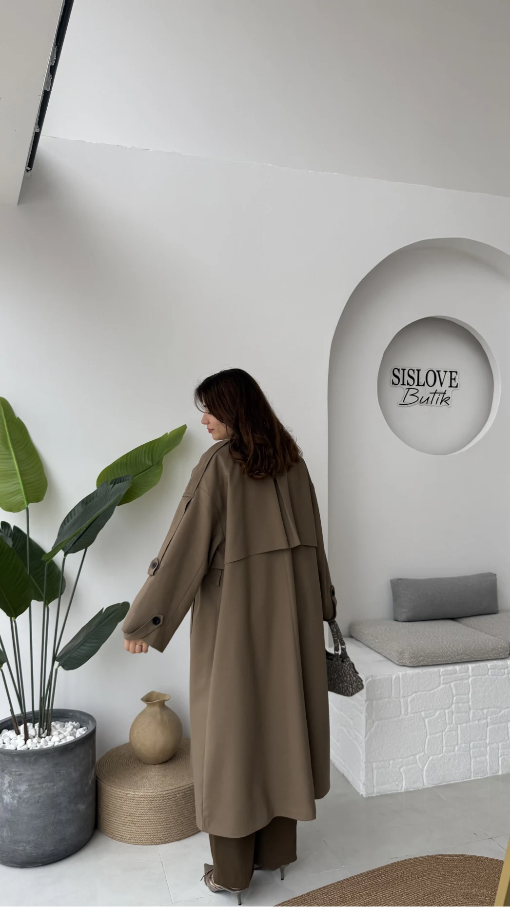 Ultra Premium Kuşaklı Trençkot - Karamel - Kod: 9476