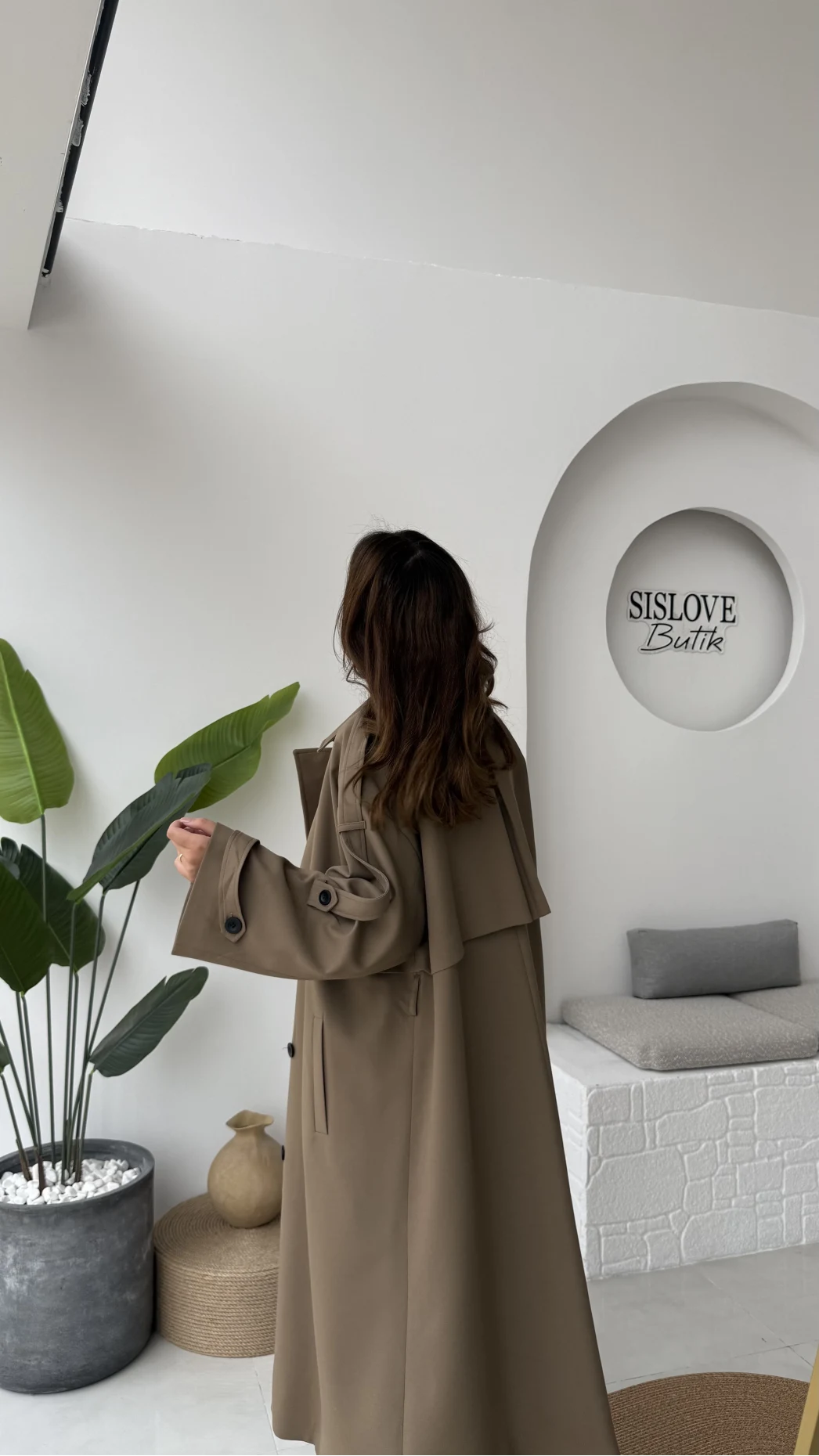 Ultra Premium Kuşaklı Trençkot - Karamel - Kod: 9476