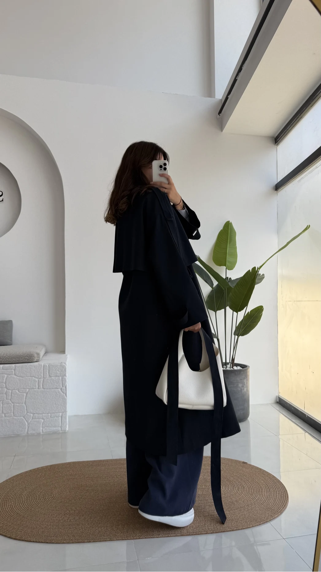 Ultra Premium Kuşaklı Trençkot - Lacivert - Kod: 9476