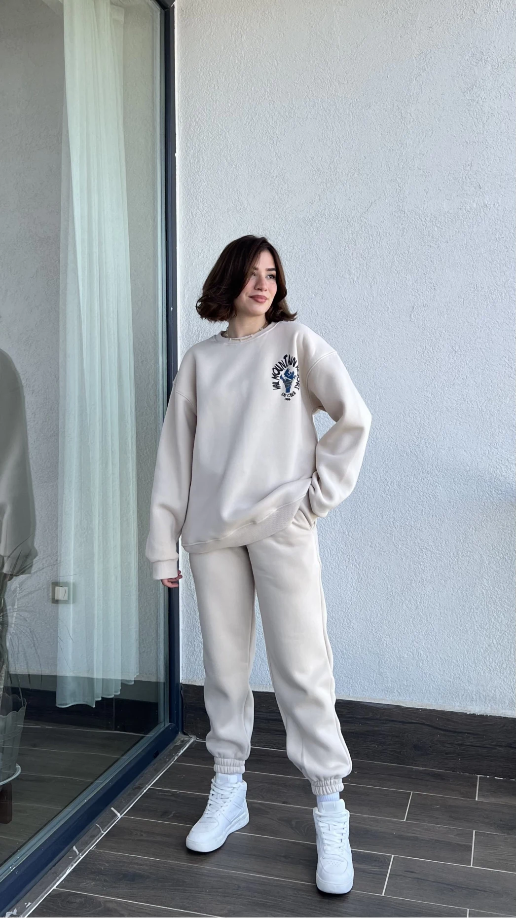 Vail Krem 3 iplik Şardonlu Eşofman Takımı