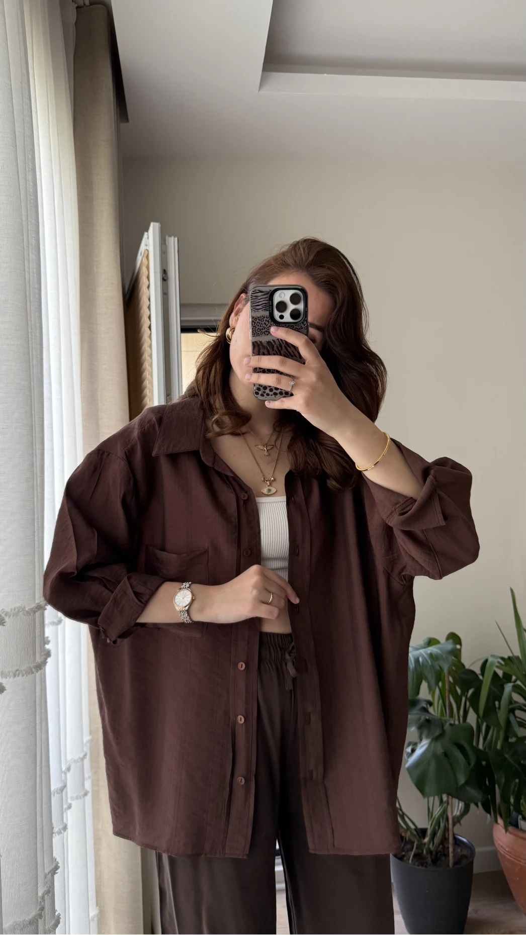 VAYS Tensel Gömlek - Acı Kahve - 2042