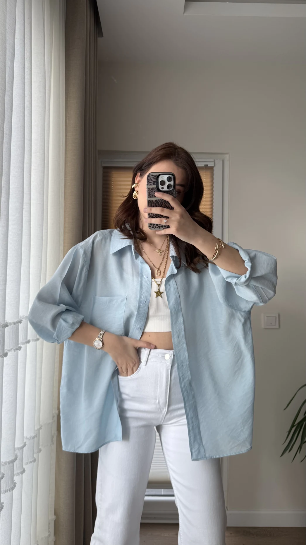 VAYS Tensel Gömlek - Bebe Mavisi - 2042