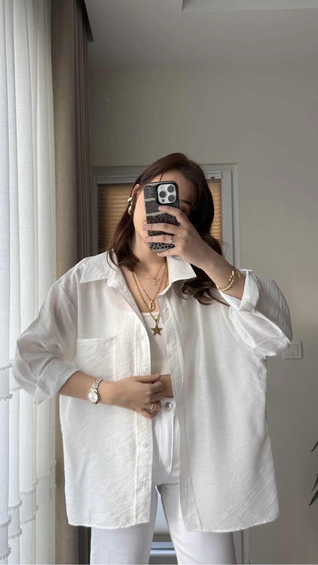 VAYS Tensel Gömlek - Beyaz - 2042