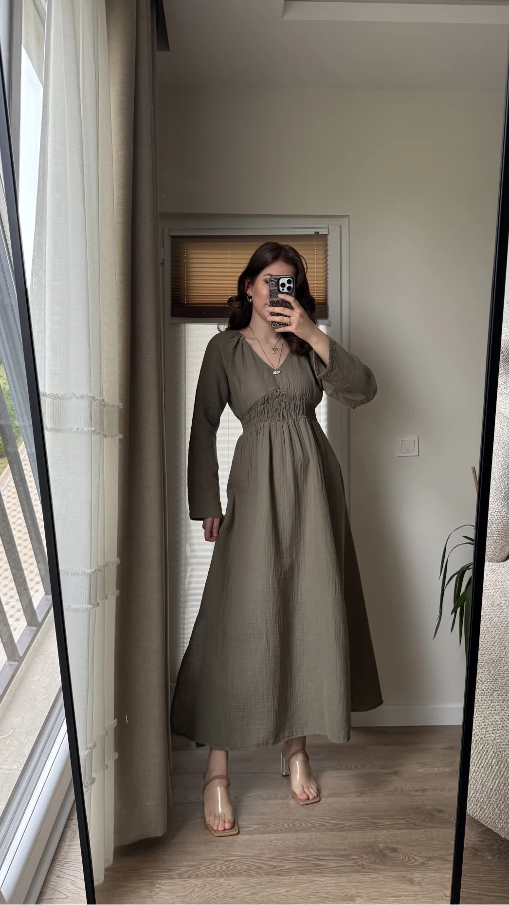Venüs Müslin Haki Elbise