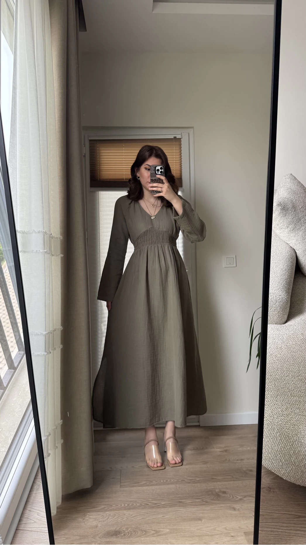 Venüs Müslin Haki Elbise