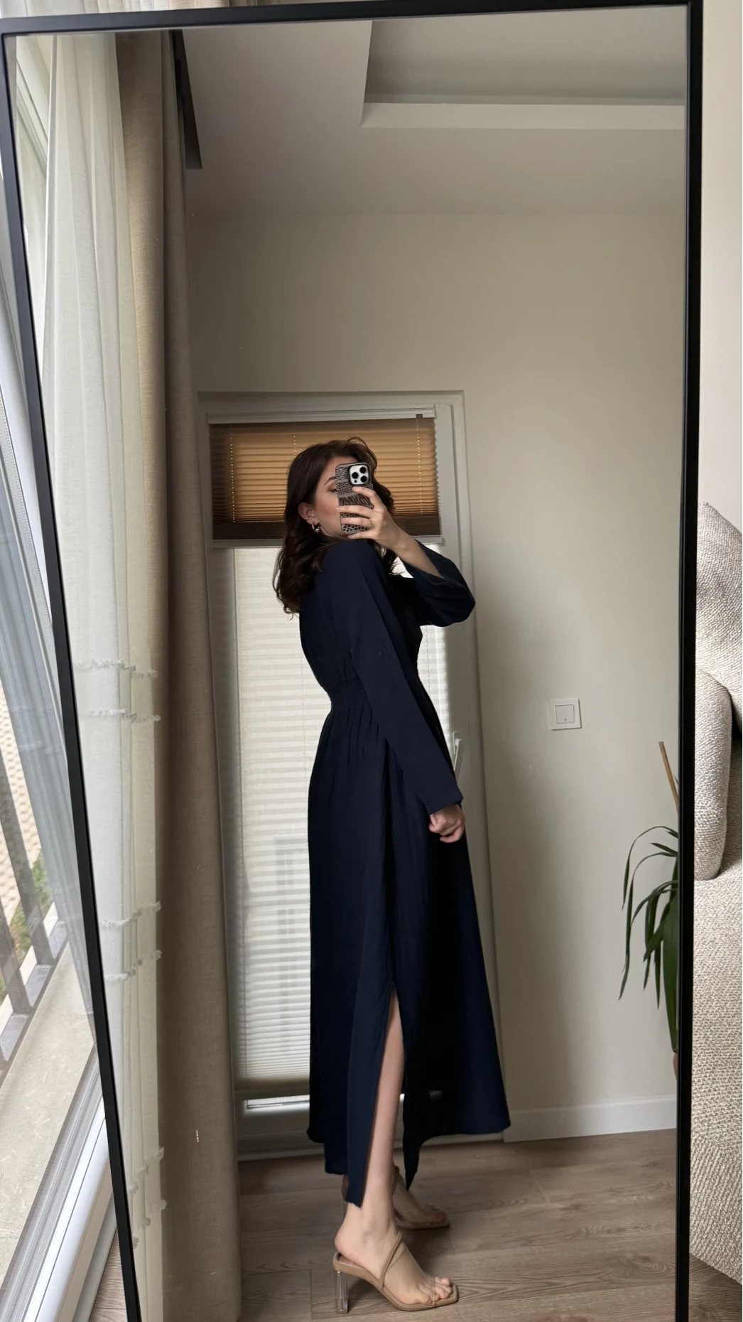 Venüs Müslin Lacivert Elbise