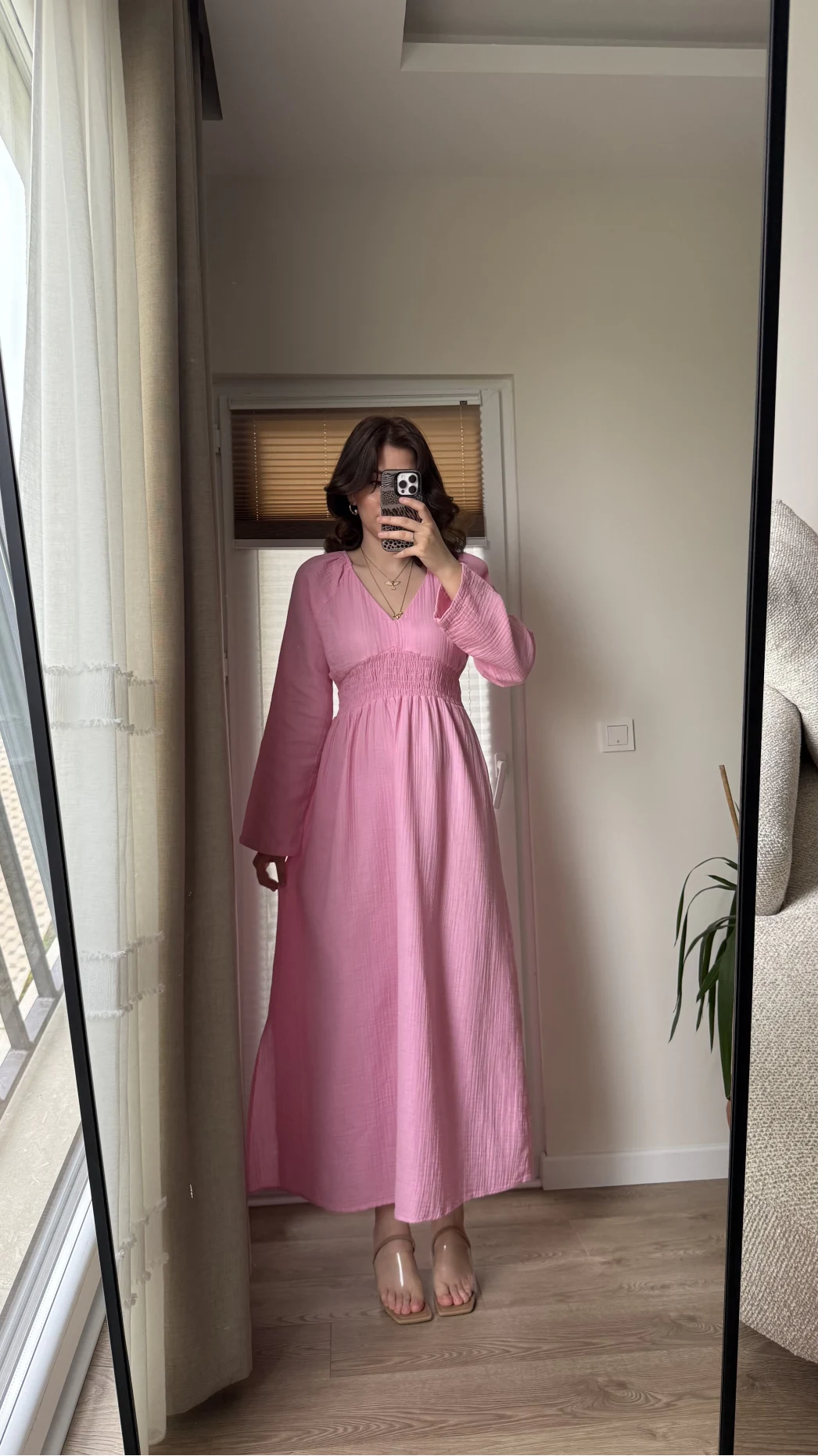 Venüs Müslin Pembe Elbise