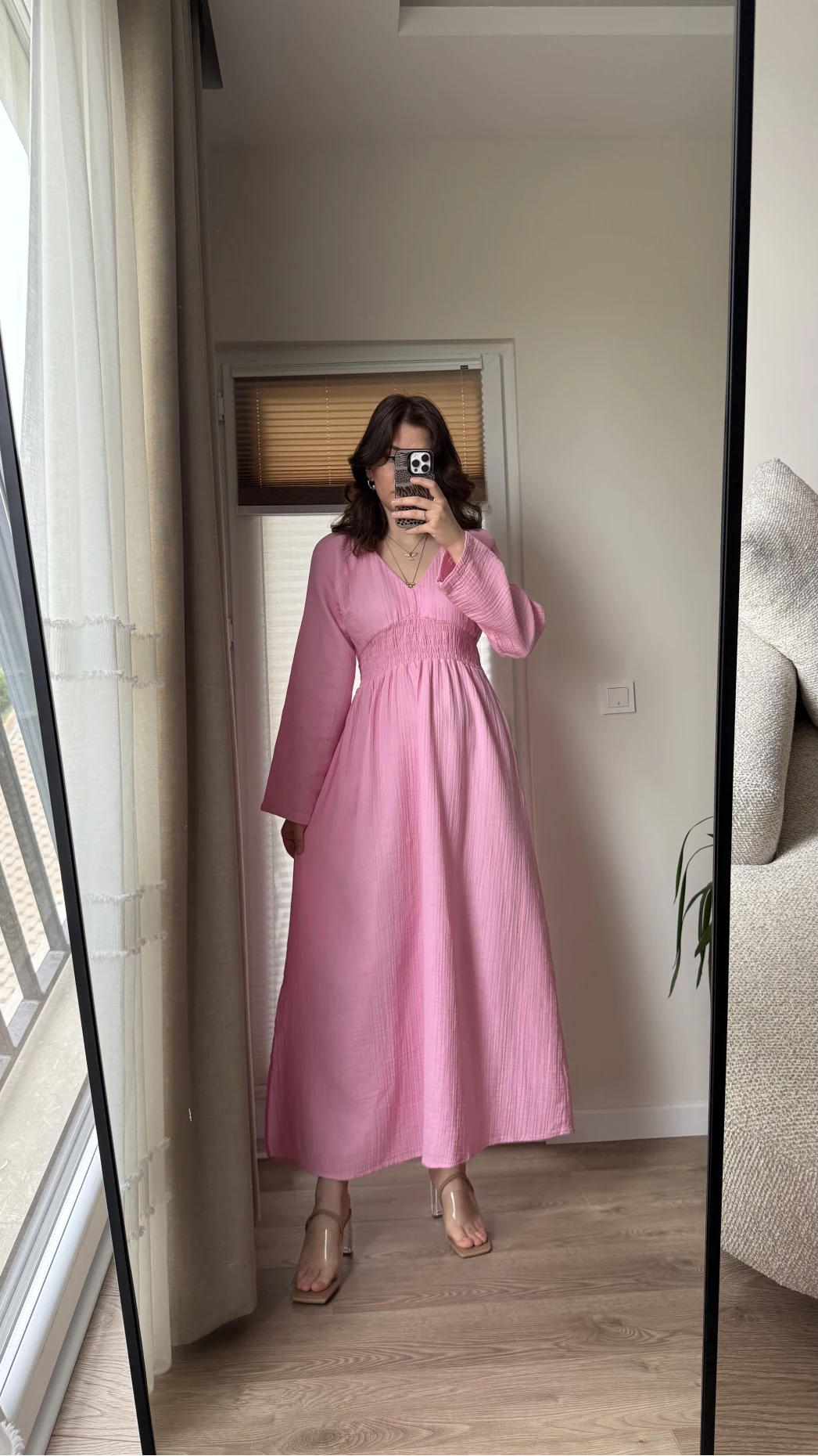 Venüs Müslin Pembe Elbise