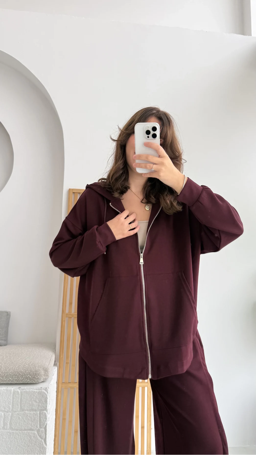 Vera Oys Hırka - Pantolon Takım Bordo Kod: 7029 - 4032