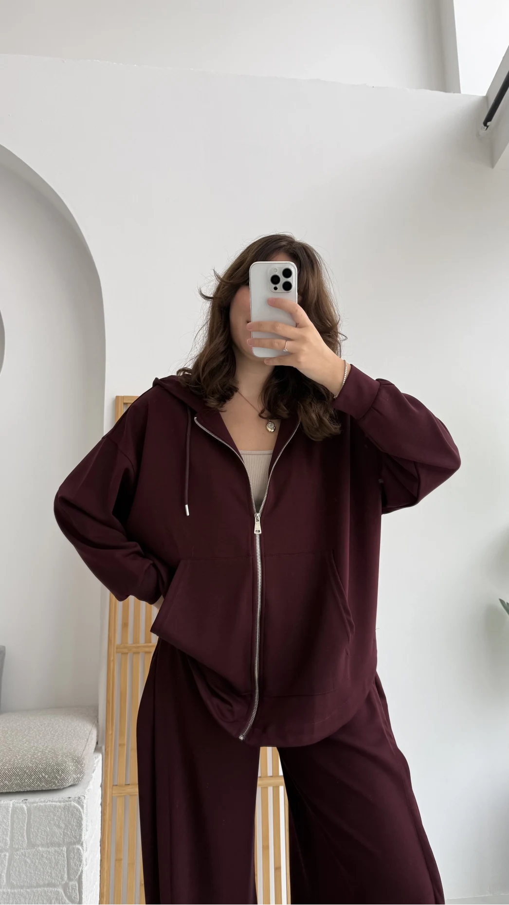 Vera Oys Hırka - Pantolon Takım Bordo Kod: 7029 - 4032