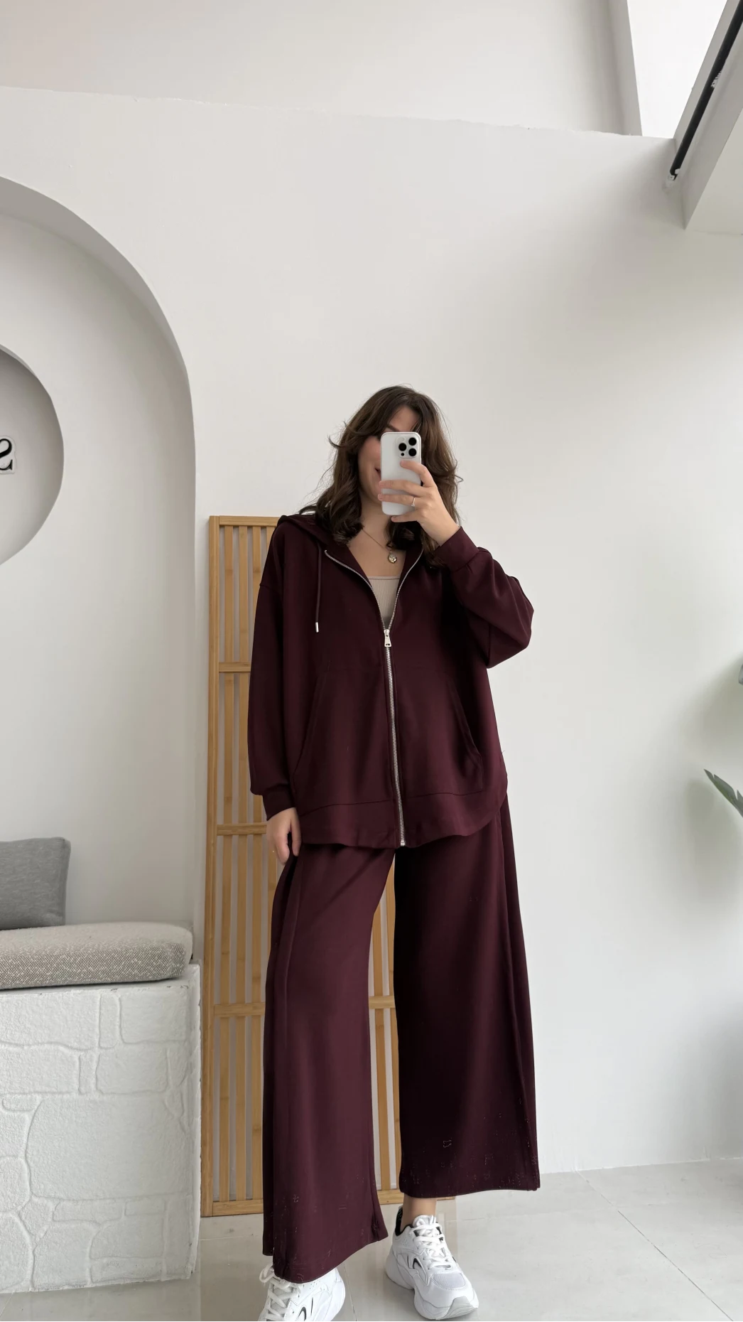 Vera Oys Hırka - Pantolon Takım Bordo Kod: 7029 - 4032