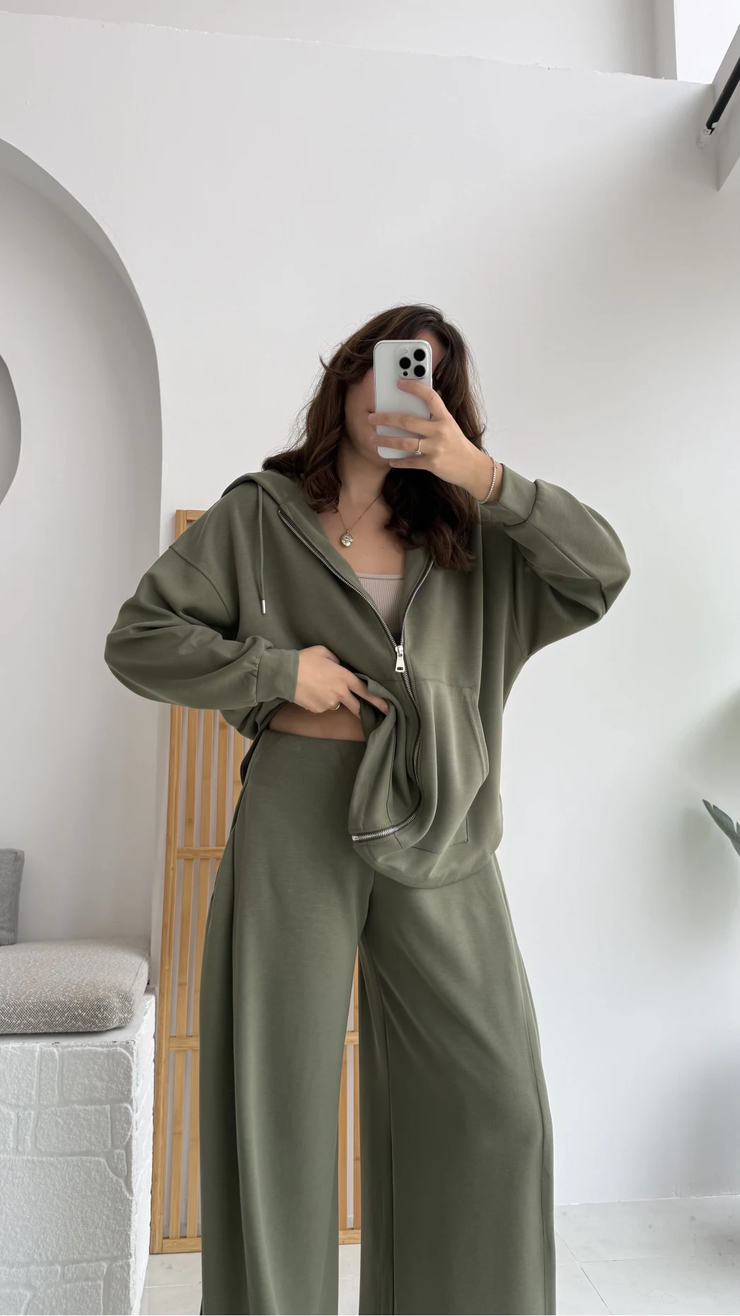Vera Oys Hırka - Pantolon Takım Yeşil Kod: 7029 - 4032