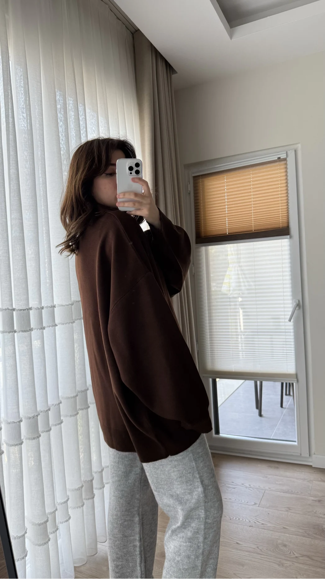 Vintage Oversize Kazak Acı Kahve