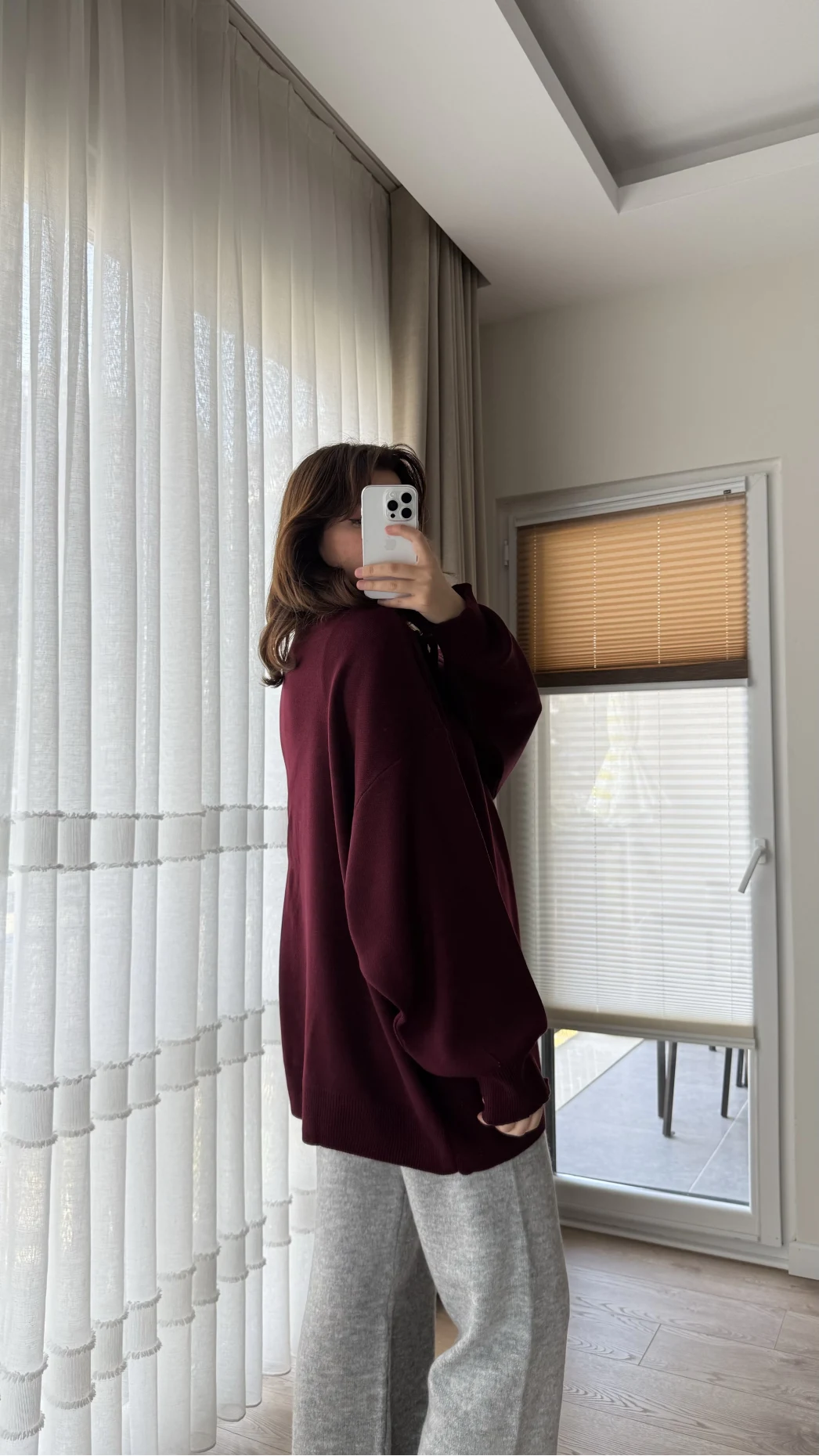 Vintage Oversize Kazak Bordo