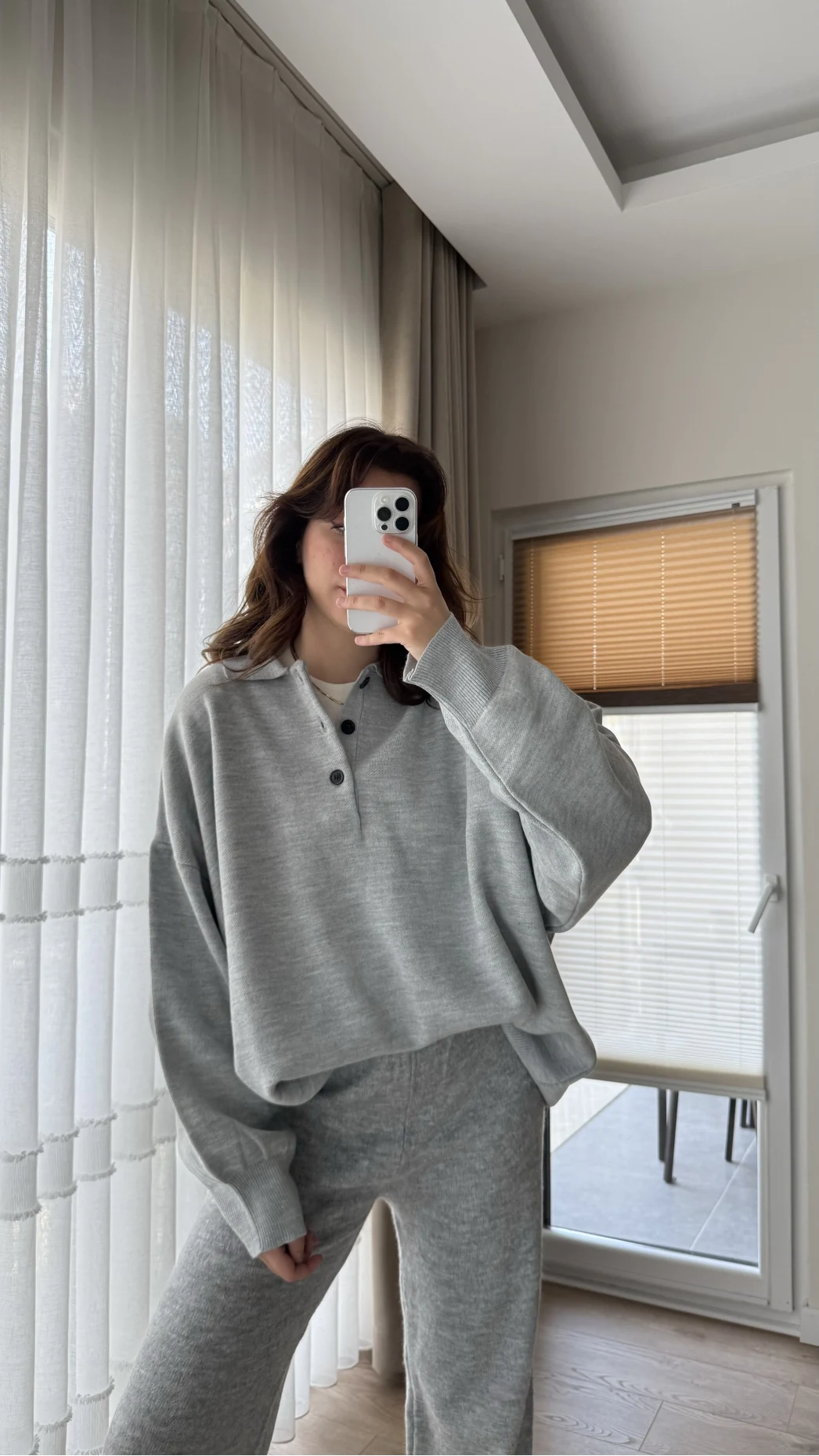 Vintage Oversize Kazak Gri