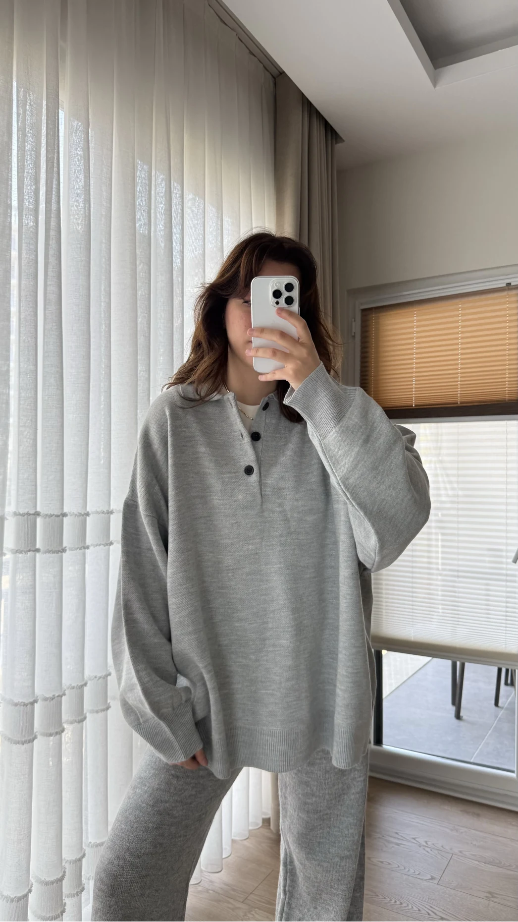 Vintage Oversize Kazak Gri