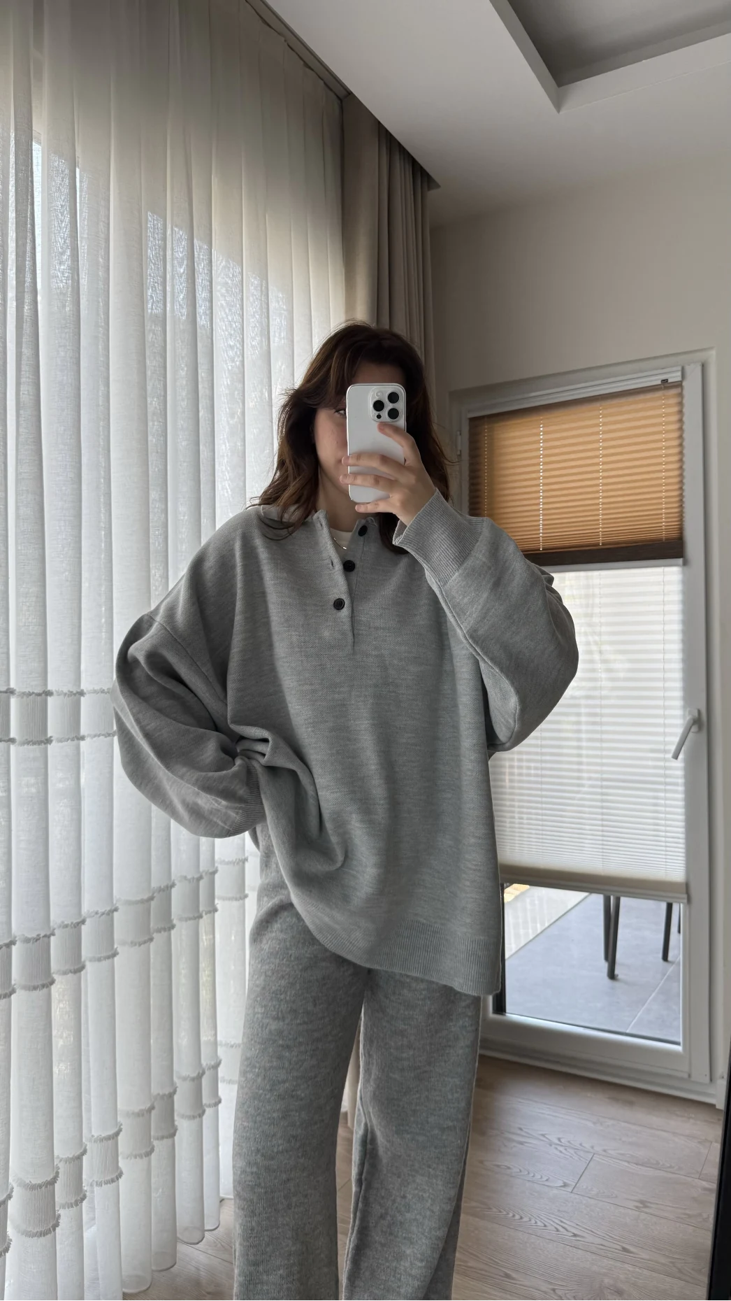 Vintage Oversize Kazak Gri