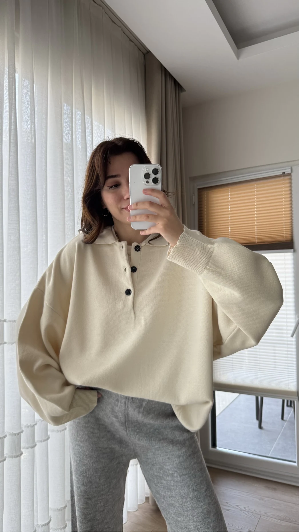 Vintage Oversize Kazak Krem