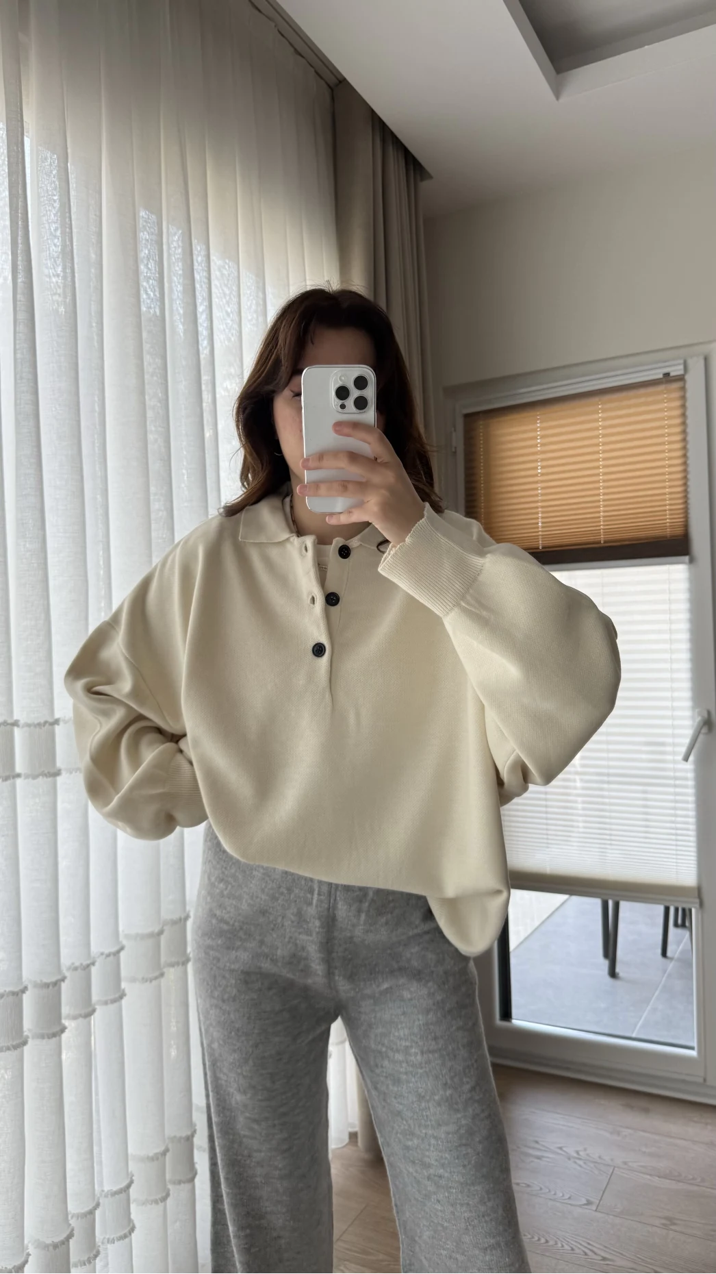 Vintage Oversize Kazak Krem